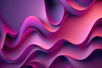 Wall Mural - Curvy, pink and purple background with copy space. New Age Gradient Sky. Generative AI