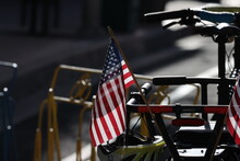 American Flag On Bike
