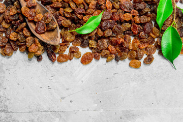 Sticker - Raisins with green leaves.