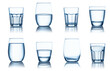 © chones - empty, half and full water glasses