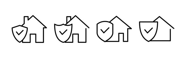 home insurance icon vector for web and mobile app. home protection sign and symbol