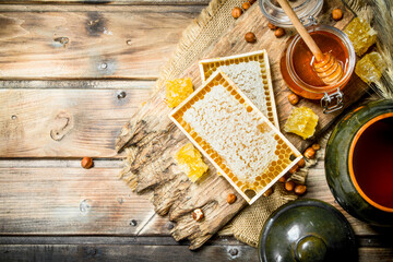 Wall Mural - Natural honey with nuts.
