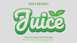 juice green leaves nature graphic style editable text effect