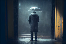 Sad Man In The Rain