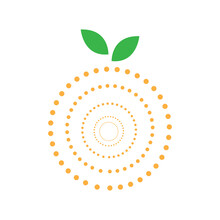 Orange Dots Icon Logo Vector