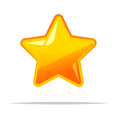 glossy star vector isolated illustration