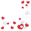 © Shubby Studio - Valentine's day concept background.  red and pink paper hearts with white frame. Cute love sale banner or greeting card