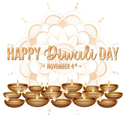 Canvas Print - Happy Diwali Day Logo Design