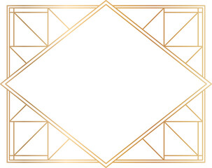 Golden art deco frame