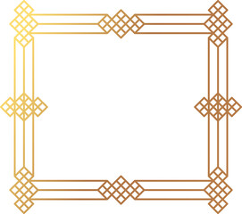 Golden art deco frame