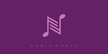 Modern And Elegant N Initials Music Logo Design 2