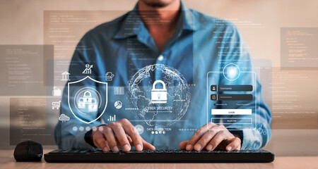 digital technology, software development concept. coding programmer, software engineer working on la