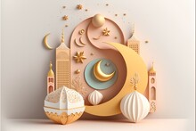 Ramadhan Kareem Decoration,3D Illustration