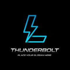 Flash L letter vector logo template. This font with thunder symbol. Logotype. Alphabet suitable for fast, power, electric, identity, moving and speed.