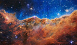 Fototapeta Na drzwi - Cosmos, Universe, Cosmic Cliffs in the Carina Nebula, NASA, James Webb Space Telescope