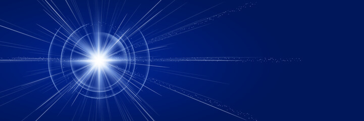 Wall Mural - abstract blue light background of explosion