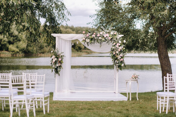 Wall Mural - A place for a wedding ceremony in nature, beautiful wedding decor