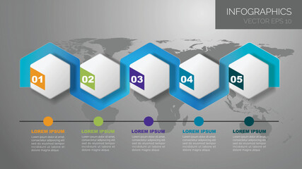 Wall Mural - vector element for infographic.template for diagram, graph, presentation and chart for your business