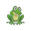 Cute tiny little frog minimal logo design for merch mockup