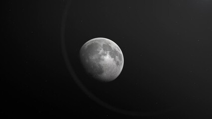 Wall Mural - Full Moon In The Space - animation