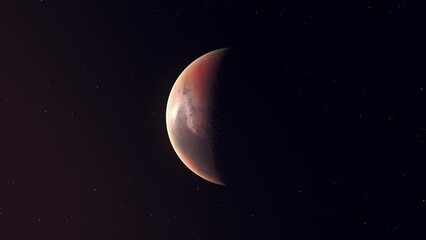 Wall Mural - Planet Mars Rotating In The Outer Space 