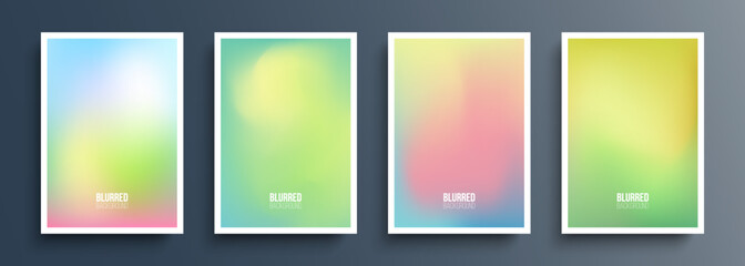 Leinwandbilder - Springtime colors blurred backgrounds with soft color gradient for your Spring season creative graphic design. Vector illustration.