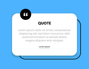 Wall Mural - 3D bubble testimonial banner, quote, infographic. Social media post template designs for quotes. Empty speech bubbles, quote bubbles and text box. Vector Illustration EPS10.