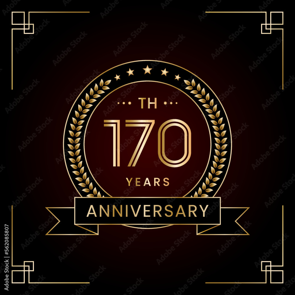 170th Anniversary Logo Design Concept with Laurel wreath for Birthday ...