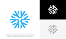 Snowflakes Logo Design Vector