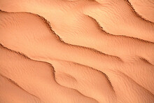 Yellow Sand With Ripple Marks In A Desert, Sahara, Southern Tunisia, Tunisia, Maghreb, North Africa, Africa