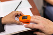 © Austockphoto - close up shot of an oximeter used in the clinic for checking the patient's pulse