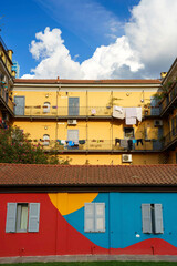 Fototapete - Old restored building at Porta Nuova in Milan