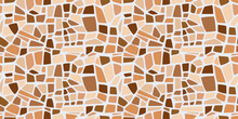Broken Coffee Forms Of Dried Earth Or Cracked Glass. Vector Shapes Background Or Wallpaper.