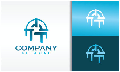 Wall Mural - Plumbing letter A logo