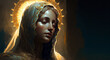 Generative AI illustration of Virgin Mary mother of Jesus