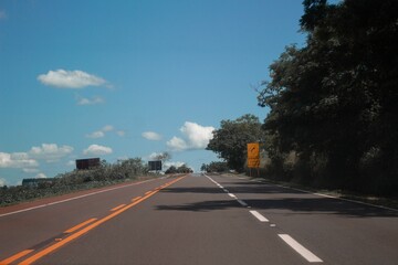 landscape and road on the trip