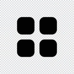 Dashboard, menu blocks filled icon in transparent background, basic app and web UI bold line icon, EPS10