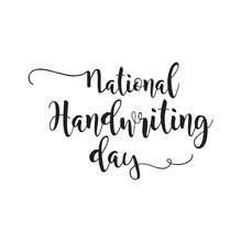 National Handwriting Day, Text, Sticker, Banner.