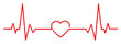 heartbeat icon on isolated transparent background.
heart beat pulse symbol. cardiogram heart in linear style. heartbeat PNG