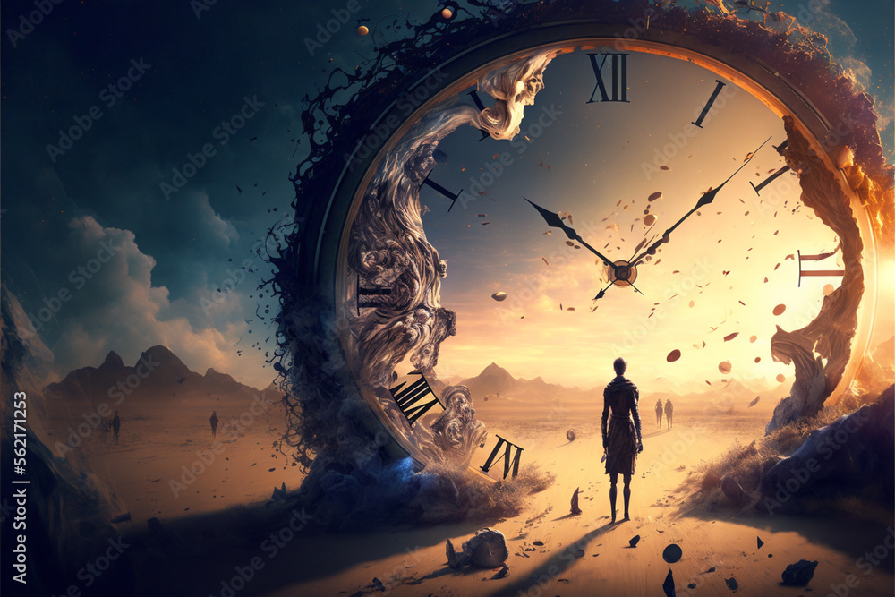 abstract time concept. Generative AI Stock Illustration | Adobe Stock