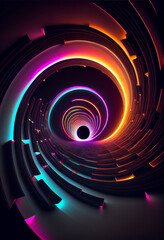 Poster - Wonderful Abstract colourful line background. Starburst dynamic wave