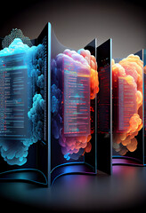 Software developer code. Abstract computer script code. Software developer code programming screen. Programming Software running time. The code text is written and created entirely by ourselves