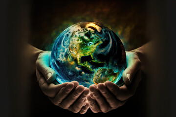 Earth in hands