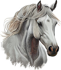 Wall Mural - horse head illustration