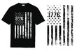 1776 USA Flag T Shirt Design