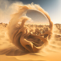 abstract sand sphere