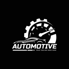 Wall Mural - Automotive speed racing car logo template isolated