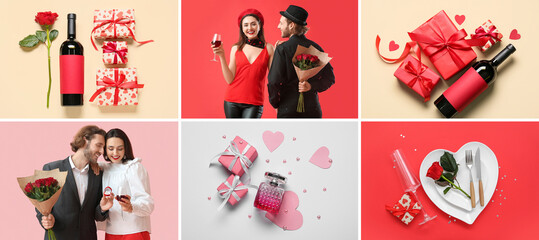 Sticker - Beautiful collage for Valentine's Day