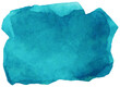 Leinwandbild Motiv watercolor stain blue paint on paper texture Generative AI