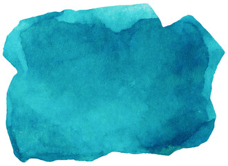 Canvas Print - watercolor stain blue paint on paper texture Generative AI